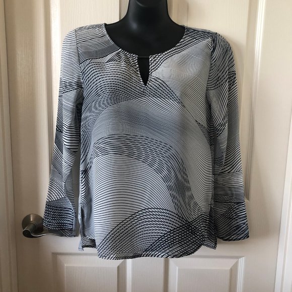 Banana Republic Tops - 🌺3 for $25🌺 Banana RepSemi Sheer Navy White